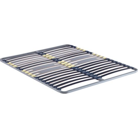 Merinos – Sommier 140 x 190 cm cadre à lattes – 5 zones de confort pour soutien optimal – Compatible avec matelas standard (1/7)