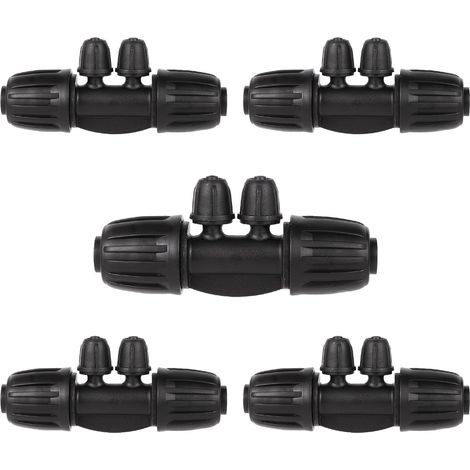 Kit d'irrigation goutte à goutte pour tuyau d'arrosage de 1/2" à 1/4" (diamètre intérieur 1/2" x diamètre extérieur 0,60-0,63"), raccord de tuyau d'arrosage de 16 mm. (1/3)