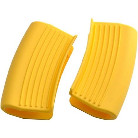 Lot de 2 supports de poignée en silicone pour poignée de poêle, protection contre la chaleur, poignée de poêle, support de poignée chaude en silicone pour la cuisine (1/3)