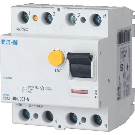 Eaton Interruttore differenziale tipo G 40A 30mA per guida DIN