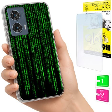 Funda para Motorola Edge 50 Fusion Photo Case Back Case + cristal 9H (1/5)