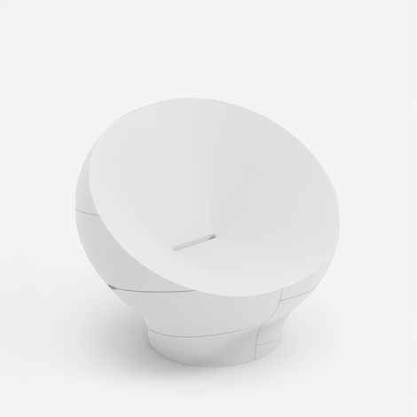 Poltrona da giardino in polietilene design moderno outdoor Vera - Bianco