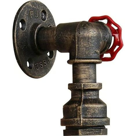 Appliques murales industrielles en tuyaux d'eau, lampes steampunk vintage, appliques murales rétro en tuyaux d'eau (d-583-a) (1/4)
