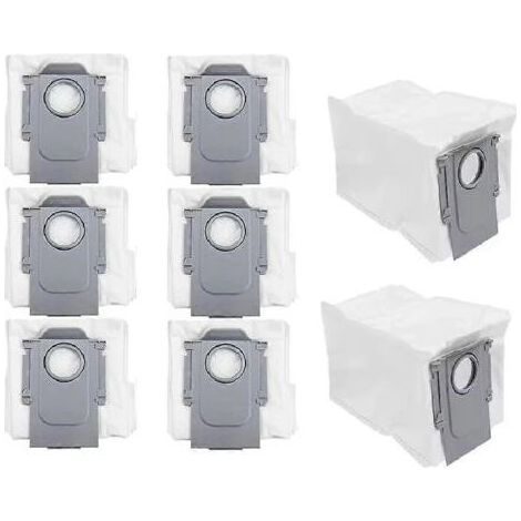 Lot de 8 sacs à poussière compatibles avec les aspirateurs robots Roborock S8 Maxv Ultra/P10 A7400RR/QRevo Pro/QRevo Plus (1/5)