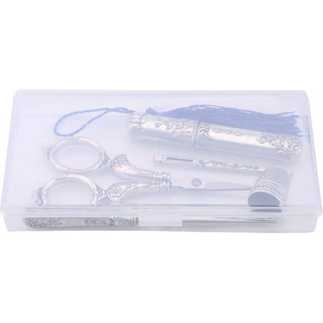 Kit de 5 ciseaux couture vintage avec enfile-aiguille, ensemble (1/5)