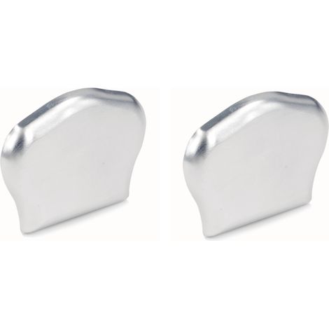 SET 2 TERMINALI CORRIMANO 62X45MM CROMO SATINATO M