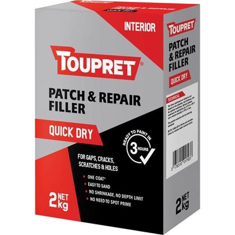 Toupret FGREB02GB Quick Dry Patch & Repair 2kg TOUFGREB02GB