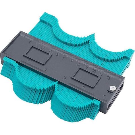 Jauge de Contour Plastique,Copieur de profil pour Jauge de Profil pour conduits en Plastique,Duplicateur de Jauge de Contour ABS,Tuyaux de Bobinage,Cadres Circulaires (vert) (S)