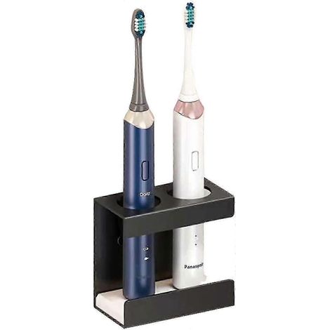 Porte-brosse à dents, porte-brosse à dents électrique, alliage d'aluminium, support de brosse à dents, installation sans perçage (1/5)
