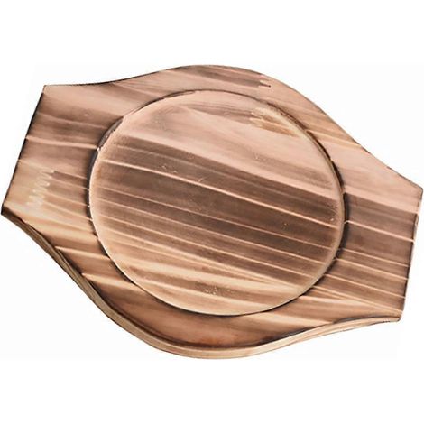 Dessous de plat en bois pour bol en pierre, sous-plat isolant thermique, dessous de plat en bois pour bol de cuisine en pierre. (1/5)