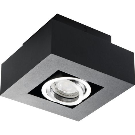 porta faretto decorativo stobi dlp lampada parete orientabile nero GU10 1 luce (1/5)