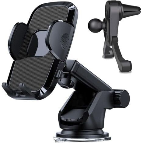 Support de téléphone pour voiture, support de tableau de bord avec ventouse, support de téléphone pour sortie d'air de pare-brise de voiture (1/5)