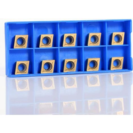 10-teiliges Hartmetall-Diamant-Dreheinsätze-Klingen-Set, Gewindedrehwerkzeug für Stahl für Drehmaschinen, Fräsmaschinen (1/5)