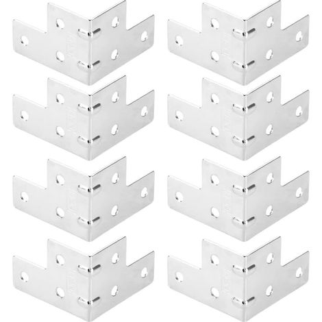 Lot de 8 équerres d'angle en fer fiables pour la stabilité de la boîte et du matériel (code à angle droit)