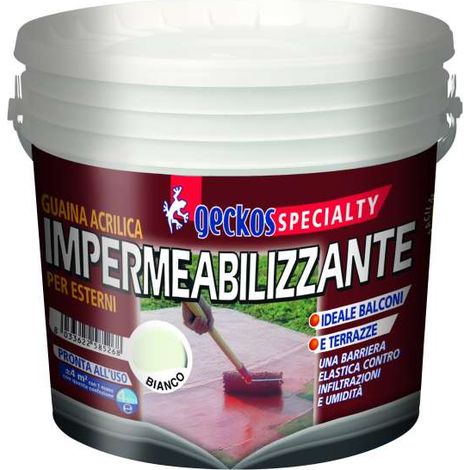 Geckos Guaina Acrilica Impermeabilizzante - Bianca - 4L
