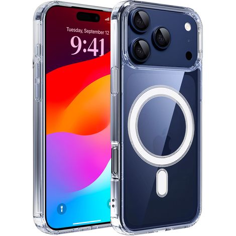 Funda para iPhone 17 Pro, resistente a MagSafe, transparente. (1/5)