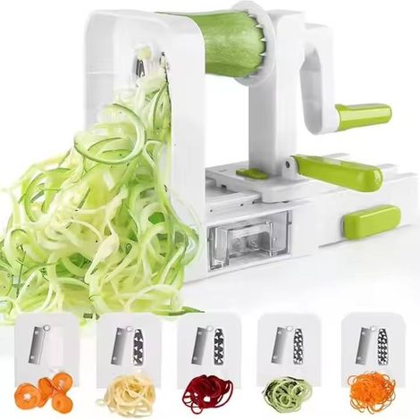JANMIR-Spiraliseur multifonction à 4 lames, coupe-légumes pliable et compact (1/5)