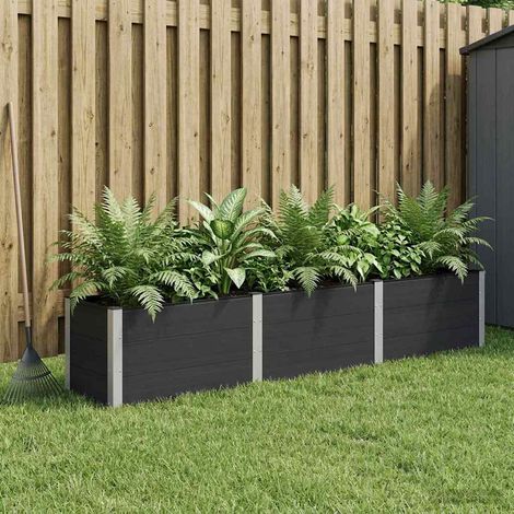 Teenpull – Hochbeet Schwarz 300 x 50 x 54 cm (1/5)
