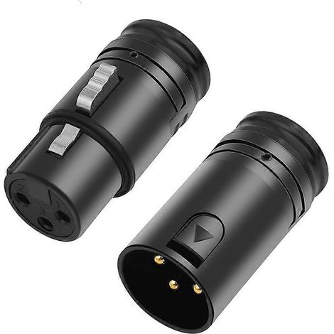 Adaptateur de soudage compact XLR mâle et femelle pour microphone avec connecteur de soudage XLR 3 broches à angle droit réglable à 90°. (1/5)