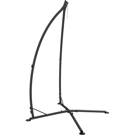 Supporto per sedia sospesa - Supporto per sedia sospesa, altezza 215 cm - Carico massimo consigliato 150 kg, metallo nero