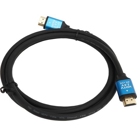 Câble HDMI 4K en PVC et alliage d'aluminium, cordon haute définition pour TV PC ordinateur portable bleu 10 mètres / 32,8 pieds (1/5)