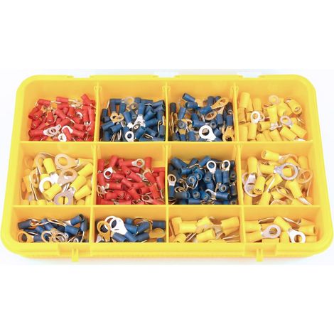 Morsetti elettrici con occhiello assortimento di 390 morsetti
