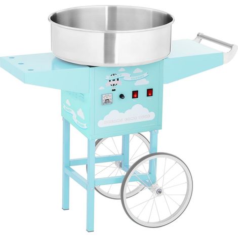 Macchina per zucchero filato con carrello 52 cm 1200 watt turchese 140002278