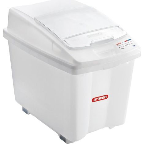 Boîte à ingrédients avec roulettes transparente - Araven 80 L (1/5)