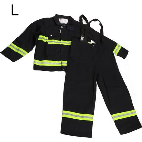 Vêtements ignifugés, résistants au feu et à la chaleur, veste et pantalon réfléchissants de protection pour pompiers, taille L. (1/5)