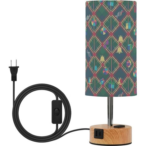 GuoChe Petite lampe de table chevet avec abat-jour en tissu et (1/5)