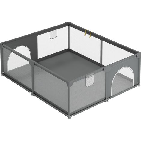 Randaco Parc Bébé Pliable 150 x 180 X 60cm avec base antidérapante, stable, sac de transport - Adapté À L'intérieur Et À L'extérieur Parc Bebe avec Barrières