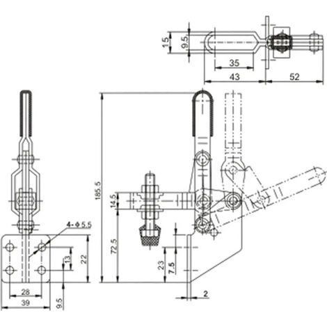 Pince à levier verticale GH-101-DL, outil de démontage rapide (1/3)
