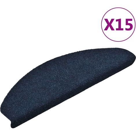 Maison Exclusive - Tappetini per scale autoadesivi 15 pz 65x21x4 cm blu navy (1/5)