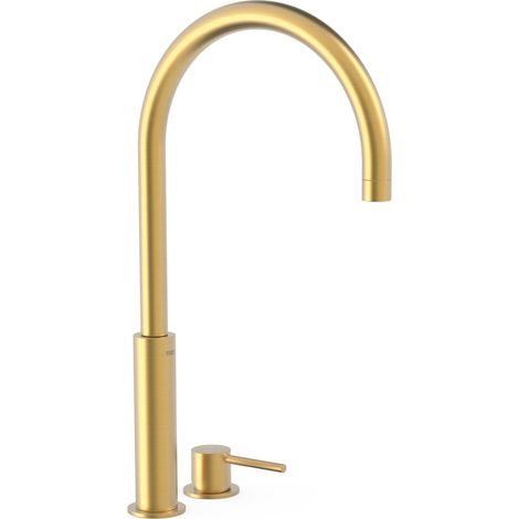 Mitigeur de lavabo sur gorge Or Mat - TRES 26110502OM (1/2)