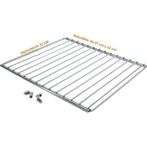 GRIGLIA RIPIANO UNIVERSALE FORNI INCASSO E CUCINE DA 60CM Estensibile da 37 a 65