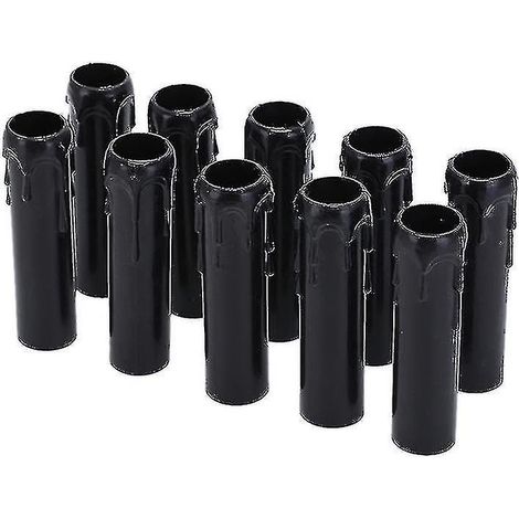 10 cache-gouttes de bougie vintage en plastique pour tubes de 30 x 100 mm, douilles de lustre, suspensions et appliques murales (1/5)
