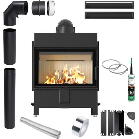 Kamin KRATKI LUCY 14 kW Ø200 Ökodesign Rohrset Luft mit Schließung (1/5)