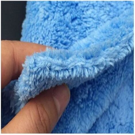 Ahlsen Lot de 6 Chiffons Microfibre Voiture Sans Bords,450GSM Ultra Absorbant Serviettes Microfibre pour Séchage Polissage Voiture 40x40cm(Bleu) (1/5)