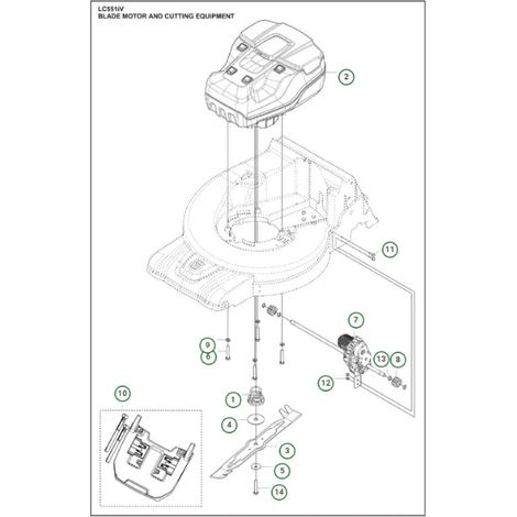 Moteur des lames et groupe de coupe LC 551iV - 3