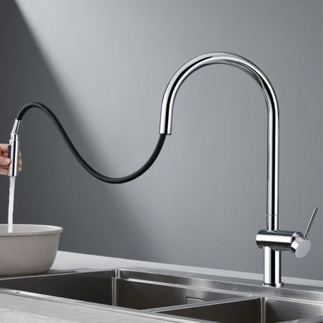 Imex -  Grifo Monomando de Cocina Extraible Cromado Serie  Berna