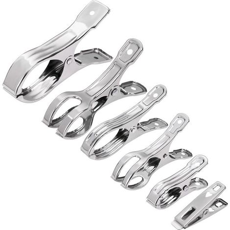 31 verschiedene Edelstahl-Gewächshausclips, Gartenclips, robuste Gartenclips, große Quiltclips, Wäscheklammern, Edelstahlclips, stabiler Griff (1/5)