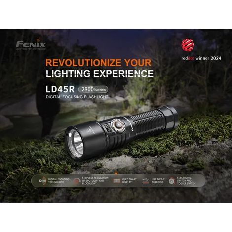 Lámpara portátil fenix ld45r recargable 2800 lúmenes 480m