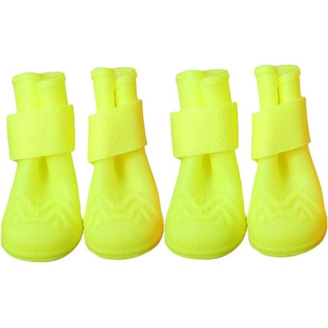 Bottes de pluie vertes pour grand chien, 2 paires de chaussons pour chien, chaussettes et chaussures (1/5)