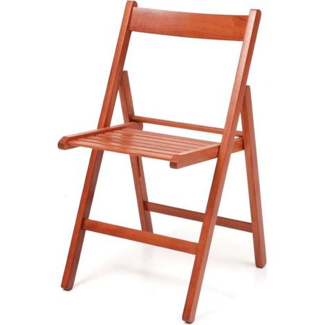Faltstuhl aus massivem Kirschholz 43 x 9 x 88 h