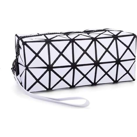 Sac à main pliable Rhombus Grid (Blanc) (1/4)