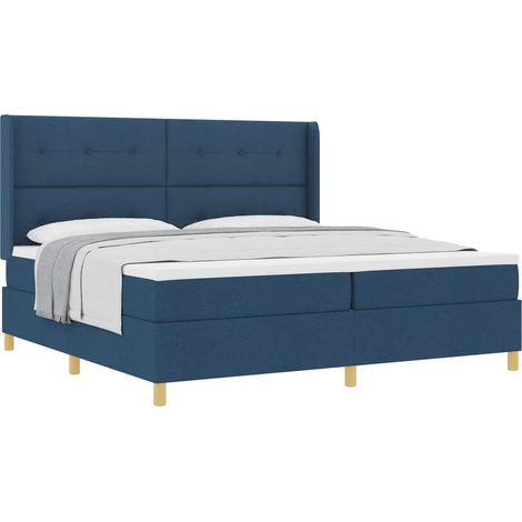Maison Exclusive - Boxspringbett mit Matratze mit Kopfteil Blau 2