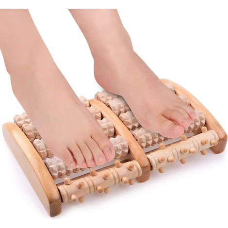 Filiyano-Rouleau de massage en bois pour les pieds, pour réduire le stress et favoriser la relaxation grâce à la thérapie des points de déclenchement. (1/5)