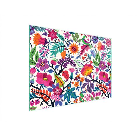 Planche à découper en verre 40x30 fleurs (1/5)