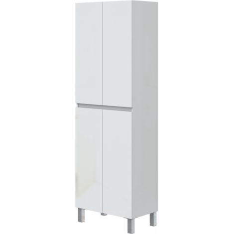 Colonna bagno a terra 60x35x182 cm bianco lucido con 4 ante - Dafne (1/5)