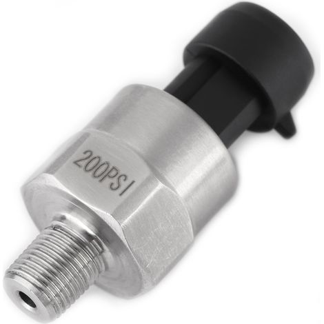 Transducteur de pression, émetteur et capteur en acier inoxydable pour huile, carburant, air et eau (200 PSI) (1/5)